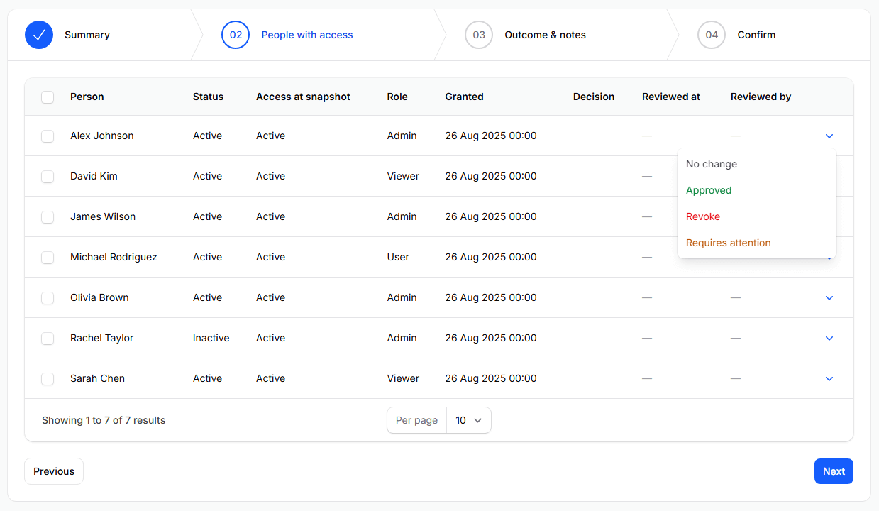 One-click review sign-off